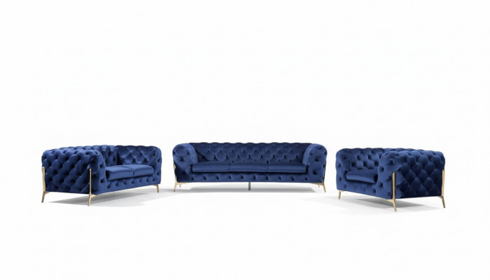 Luxe Hoogwaardige Bankstel Bank Bekleding Zitplaats 3+2+1 Set Decor Chesterfield