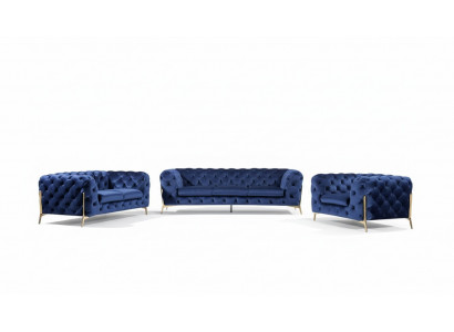 Luxe Hoogwaardige Bankstel Bank Bekleding Zitplaats 3+2+1 Set Decor Chesterfield
