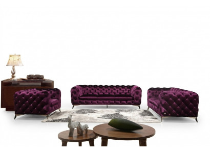Luxe Textiel Stof Bank Bank Bekleding Zitplaats 3+1 Set Chesterfield Sets