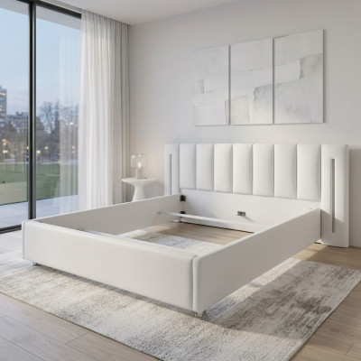 Lederen design bed dubbele bedden Huwelijk modern hotel frame slaapkamer