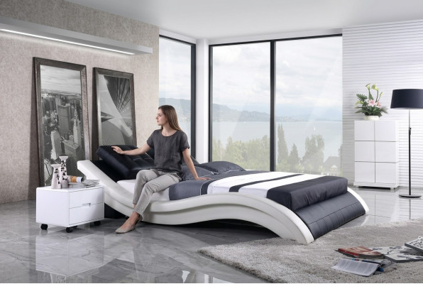 Ontwerp Bedden Tweepersoons Hotel Frame Slaapkamer Leder Luxe Modern