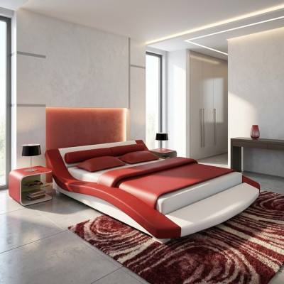 Ontwerp Lederen Bed Hotel Frame Luxe Slaapkamer Tweepersoonsbedden Huwelijk Modern