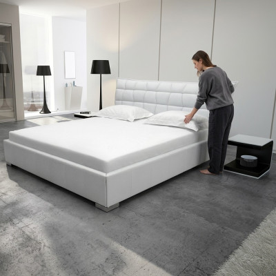 Leren design bed dubbele bedden luxe huwelijk modern hotel frame slaap.