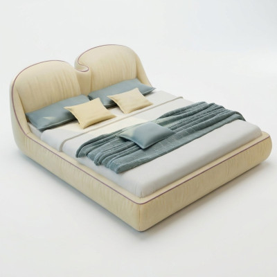 Ontwerp bedden Leren bed Dubbel Luxe Huwelijk Modern Hotel Frame Slaap