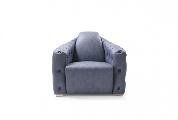 Sessel Bank Bekleding Designer Textiel 1-zits Chesterfield Zitbanken