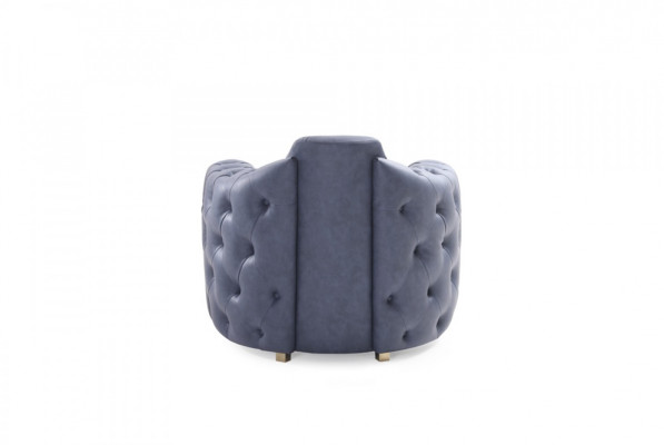 Italiaans designbankstel 2x fauteuil bankstel set 1+1 zitkussen set Chesterfield nieuw