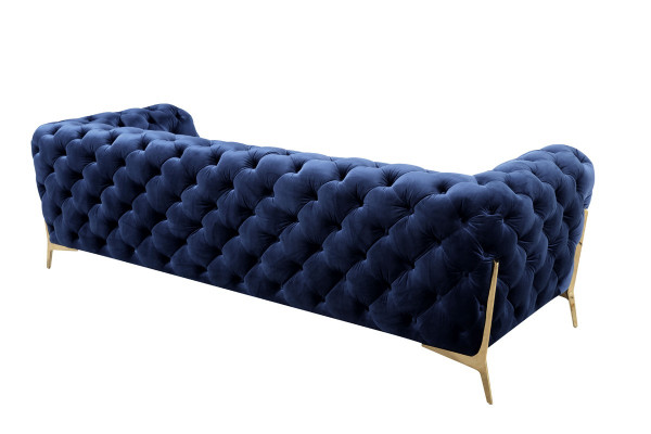 Bank Chesterfield Slaapbank Bekleding XXL Grote Set Textiel 3+1+1 designer Banken