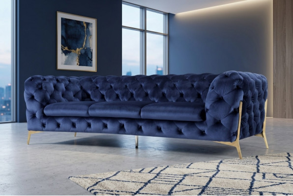 Bank Bank Bekleding XXL Big Set Designer Banken Chesterfield Stof 3+2+2
