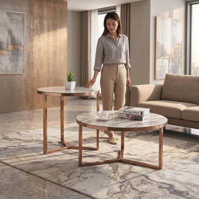 Bank Tafel Rond Tafels Ronde Bank Metaal Glas Bijzettafel Ontwerper Luxe