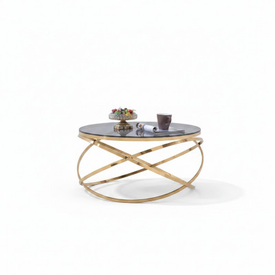 Bank Tafel Ronde tafels Ronde bank Metaal Glas Bijzettafel Ontwerper