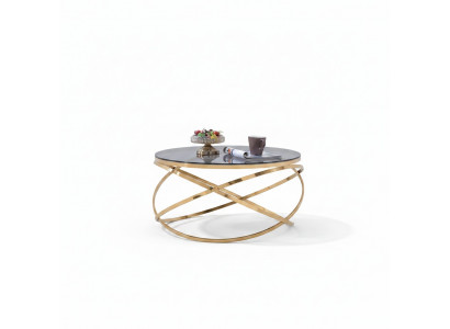 Bank Tafel Ronde tafels Ronde bank Metaal Glas Bijzettafel Ontwerper