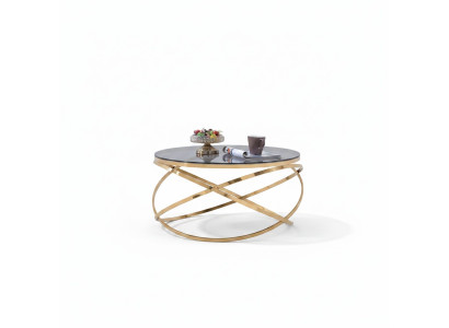 Bank Tafel Ronde tafels Ronde bank Metaal Glas Bijzettafel Ontwerper