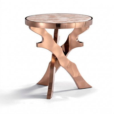 Bank Bijzettafel Rond Tafels Ronde Metaal Glas Designer Woonkamer