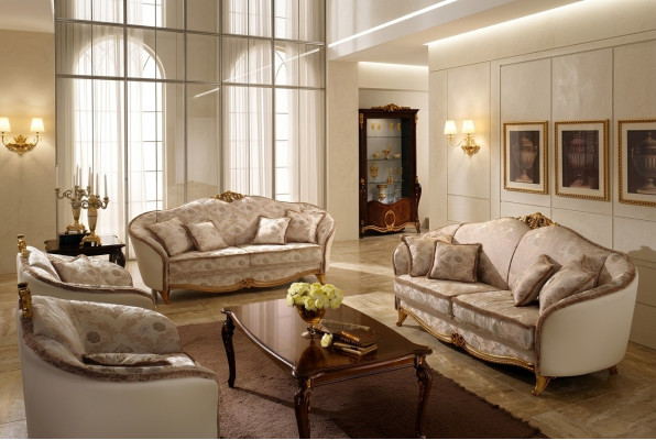 Luxe klasse 2+1+1 Italiaanse meubelbankstelbank sofa arredoclassic