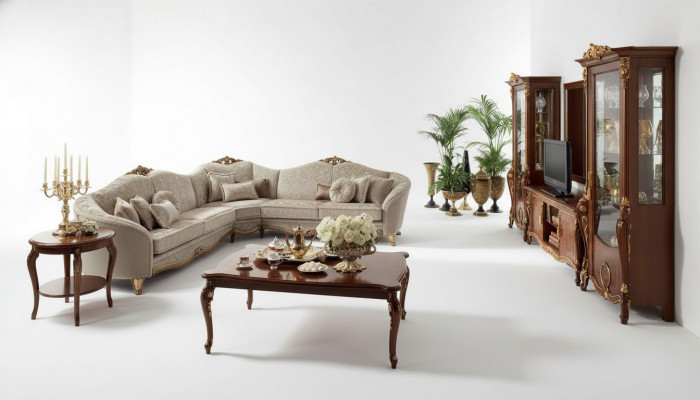 Klassiek design bank hoekbank woonlandschap bank bekleding zetel arredoclassic
