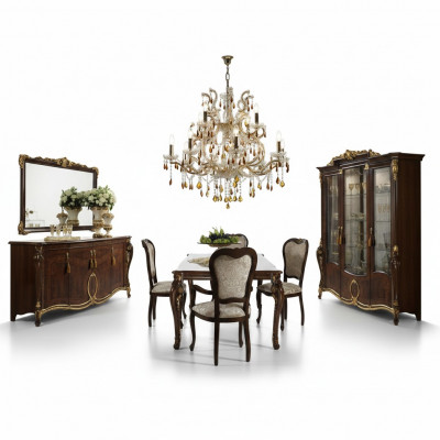 arredoclassic™ Luxe Klasse Meubilair Eetkamer Vitrine Tafel Commode 8-delig.