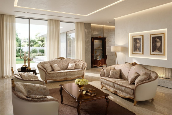 Sofa Bank 3-zits zonder 2+1 Designermeubels Klassiek barok Rococo