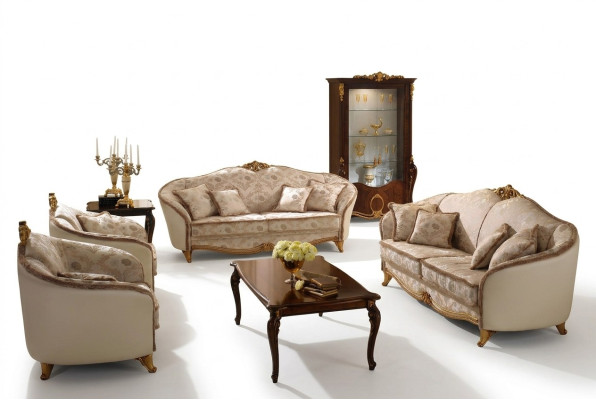 Sofa Bank 3-zits zonder 2+1 Designermeubels Klassiek barok Rococo