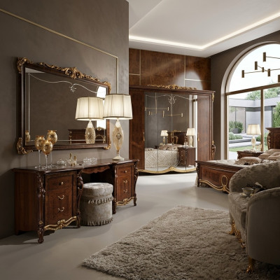 Luxe klasse kaptafel slaapkamer commode Italiaanse meubels.