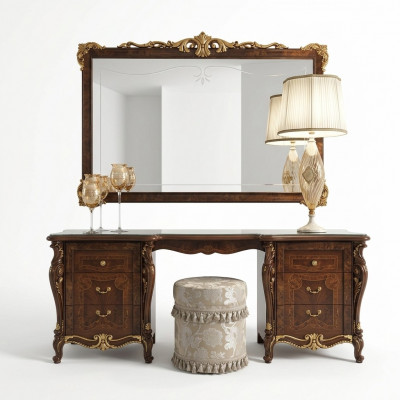 Luxe klasse kaptafel slaapkamer commode Italiaanse meubels.