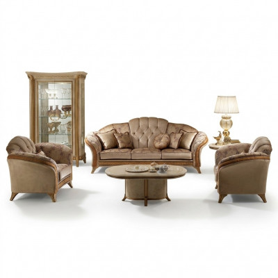 Luxe Klasse 3+1+1 Italiaanse meubelbankstelbankbank Nieuw arredoclassi.
