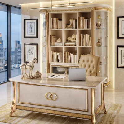Boekenkast Kast Vitrine XXL Designer Meubels Luxe Barok Rococo