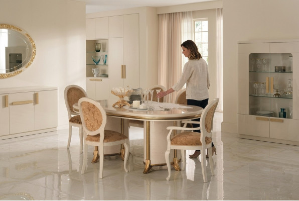 6 stoelen + tafelset keuken designer barok rococo klassiek jugendstil