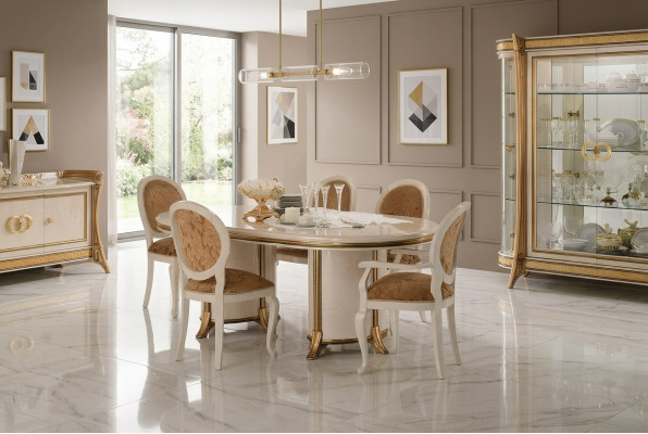 6 stoelen + tafelset keuken designer barok rococo klassiek jugendstil