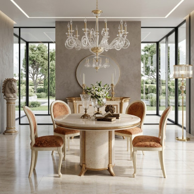 arredoclassic™ Luxe klasse meubels Eetkamer Ronde tafel Eettafel