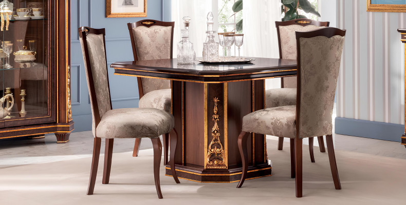 4 Stoel Set Stoelen Eetkamer Set Meubelen Leuning Jugenstil Design