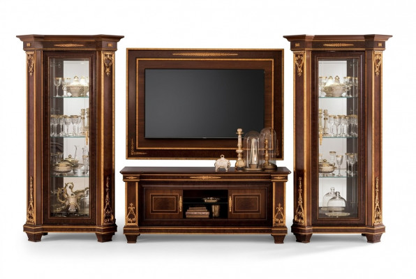 Wandkast Vitrine RTV Sideboard Kast Wand Rococo Ontwerp Barok