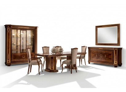 Meubel Tafel + 6x Stoel Sets Eetkamer Garnituur Hout Compleet Barok