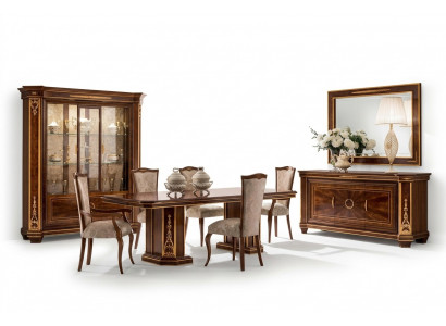 Meubel Tafel + 8x Stoel Sets Eetkamerset Hout Compleet Barok