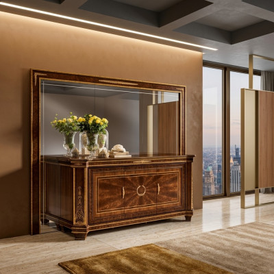 Buffet Kast Dressoirs Woonkamer Wandkast + Spiegel