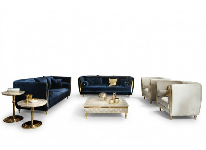 Luxe klasse 3+2 Italiaanse meubelsofa-set bank bank nieuw