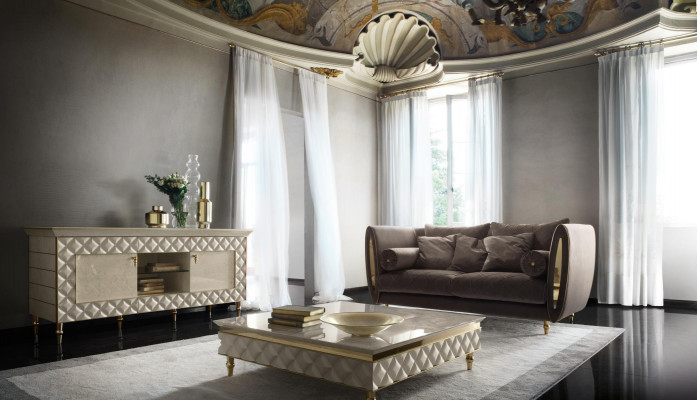 Sofa set Bank Bankstel 3 + 3 Woonkamer Ontwerper Barok Meubelen Klassiek