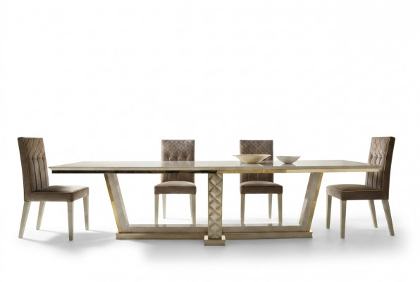 Eettafel + 8 stoelen Eetkamer tafel Rococo Barok Art Nouveau koninklijke luxe