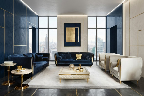 Bankstel Bank Bank 3-zitsbank (zonder 2+1) Designmeubels Klassiek