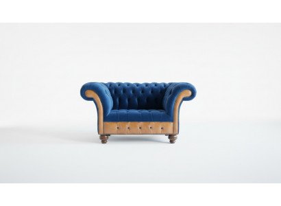Chesterfield Textiel Gestoffeerde Fauteuil 1-Zits Design Luxe Stofbanken