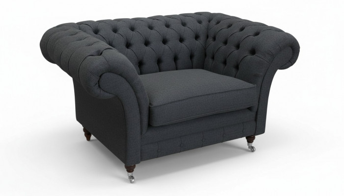 Chesterfield Fauteuil Televisiebank 1-zits Sofa Textiel Stoffering Banken Kussen #2