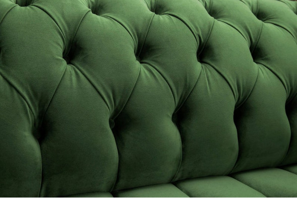 Chesterfield Bank 2-zits gestoffeerde zitting textiel stof lederen banken sofa's sofa