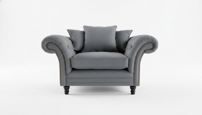 Chesterfield Design Sofa Fauteuil Bank Bekleding Luxe Textiel Banken 1-Zitter #110