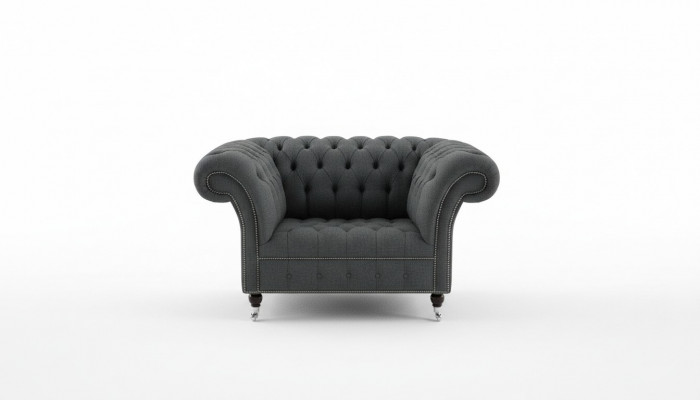 Chesterfield Design Sofa Fauteuil Bank Bekleding Luxe Textiel Banken 1-zits #111