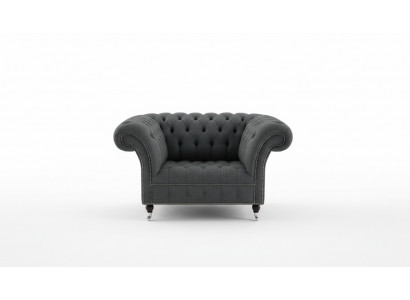 Chesterfield Design Sofa Fauteuil Bank Bekleding Luxe Textiel Banken 1-zits #111