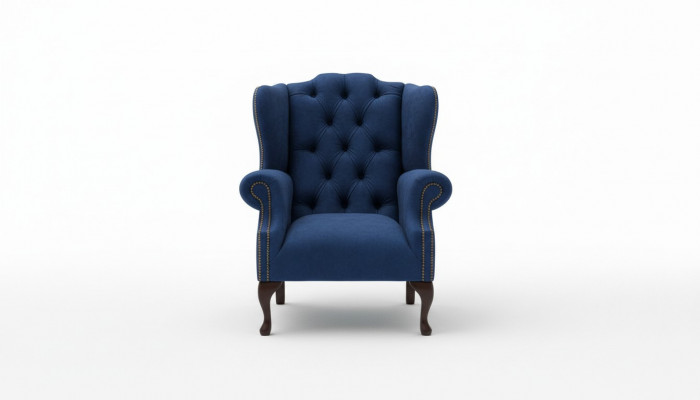 Chesterfield oorfauteuil fauteuil 1-zits gestoffeerde bank sofa relax tv nieuw #1