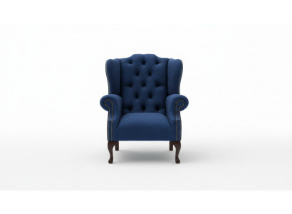 Chesterfield oorfauteuil fauteuil 1-zits gestoffeerde bank sofa relax tv nieuw #1