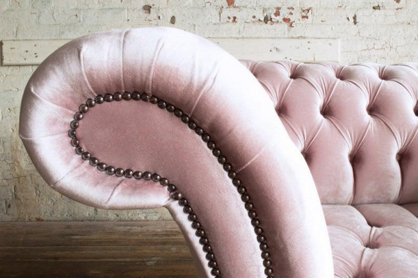 Chesterfield Design Sofa Fauteuil Bankstel Bekleding Luxe Textiel Banken 1-Zits #133