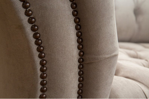 Chesterfield Grote Textil Design Woonkamer Bank Sofa Bekleding 1 Zit Leer #146