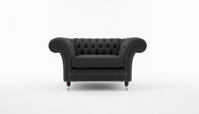 Chesterfield fauteuil televisiebank 1-zitsbank stoffen sofa banken bekleding 201