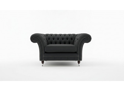 Chesterfield fauteuil televisiebank 1-zitsbank stoffen sofa banken bekleding 201